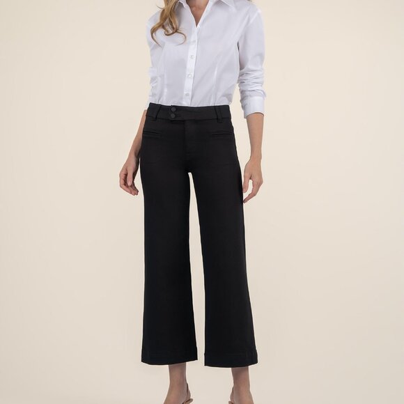 Kut from the Kloth Meg High Rise Ponte Wide Leg, DOORBUSTER Size 66 / Black - Picture 1 of 4